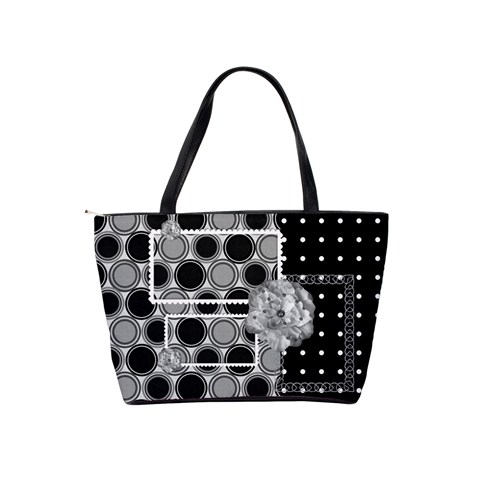 Classic Shoulder Handbag Black And White By Angel Back