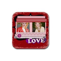I love you forever - Rubber Coaster (Square)