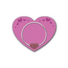 U & Me Forever coaster - Rubber Coaster (Heart)