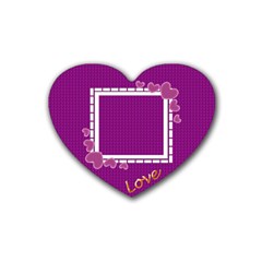 Love coaster - Rubber Coaster (Heart)