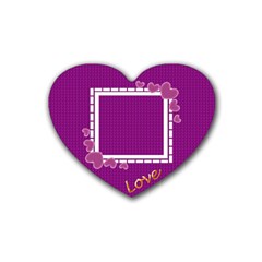 Love coaster - Rubber Coaster (Heart)