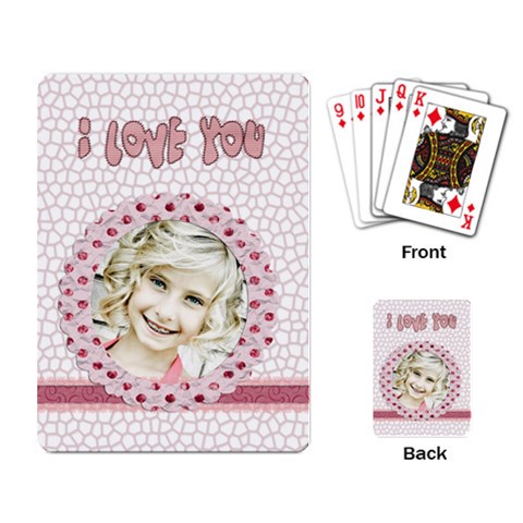 I Love You Playing Cards By Danielle Christiansen Back