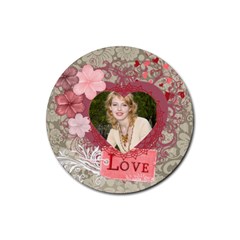 Love Rubber Coaster - Rubber Coaster (Round) Love Rubber Coaster - Rubber Coaster (Round)