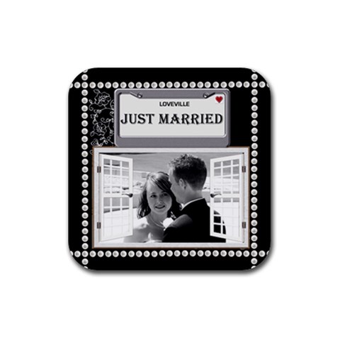 Just Married Coaster By Lil Front