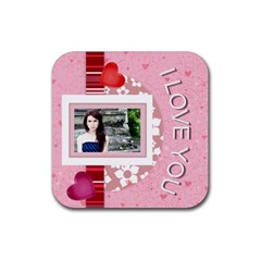 I love you - Rubber Coaster (Square) I love you - Rubber Coaster (Square)