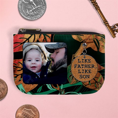 Like Father, Like Son Mini Coin Purse By Lil Front