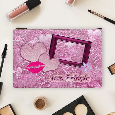 True Friends Lav Large Cosmetic Bag By Ellan Front