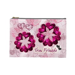 Hearts n Roses True Friends Large Cosmetic Bag - Cosmetic Bag (Large) Hearts n Roses True Friends Large Cosmetic Bag - Cosmetic Bag (Large)