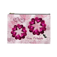 Hearts n Roses True Friends Large Cosmetic Bag - Cosmetic Bag (Large)