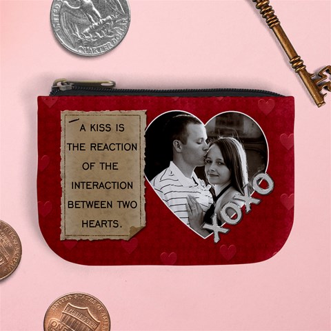 Kiss Mini Coin Purse By Lil Front