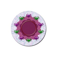 Love U coaster - Rubber Coaster (Round)