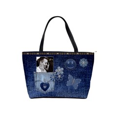 Denim Designed Classic Shoulder Handbag