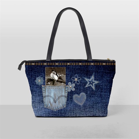 Denim Designed Classic Shoulder Handbag By Lil Back