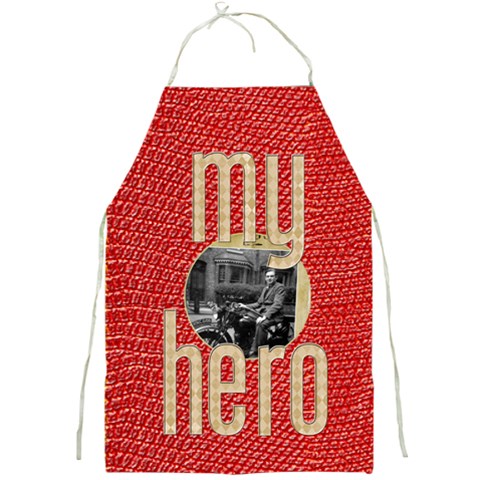 My Hero Red & Beige Full Print Apron By Catvinnat Front