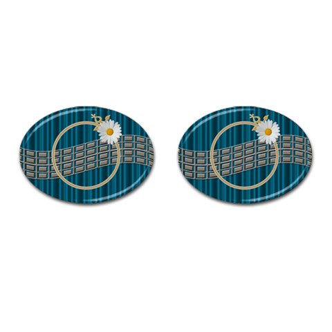 Blue Cufflinks By Daniela Front(Pair)