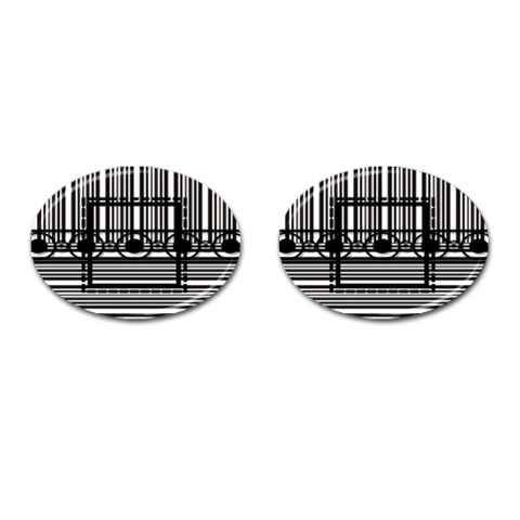Black & White Cufflinks By Daniela Front(Pair)