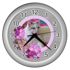 Time to Love Wall Clock - Wall Clock (Silver)
