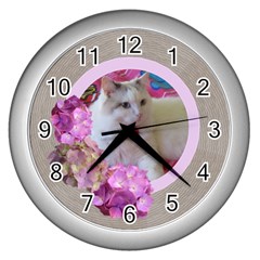 Time to Love Wall Clock - Wall Clock (Silver)