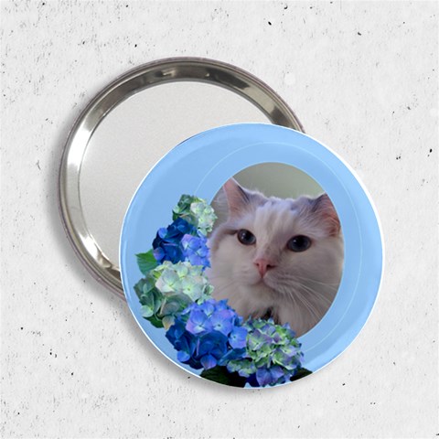 Blue Floral Handbag Mirror By Deborah Front