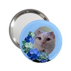 Blue Floral Handbag Mirror