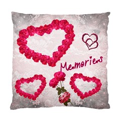 Memories Pink Roses Heart Cushion Case - Standard Cushion Case (One Side)