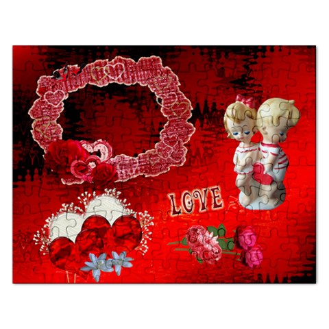 Love Red Heart Puzzle By Ellan Front