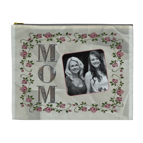 Mom Xoxo Xl Cosmetic Bag By Lil Front