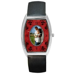 Red Hot Barrel Style Metal Watch