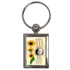 Mom floral keyring - Key Chain (Rectangle)