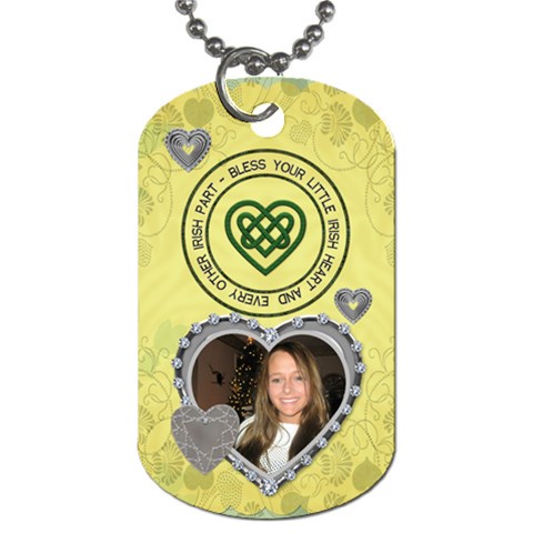 Bless Your Little Irish Heart Dog Tag By Lil Front