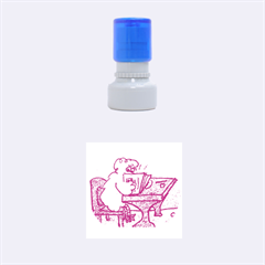 pink studies - Rubber Stamp Round (Small)