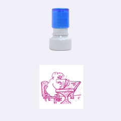 pink studies - Rubber Stamp Round (Small)