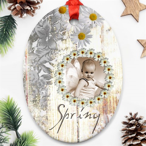 Spring Fairy Oval Ornament By Catvinnat Front