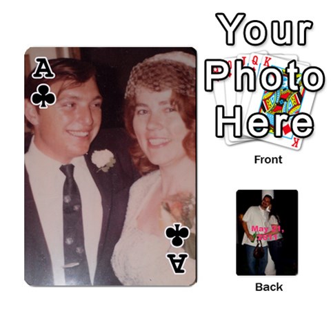 Ace Cards For Wedding By Michele Front - ClubA