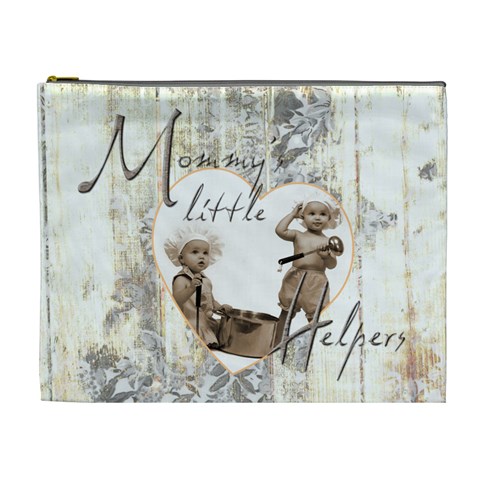 Mommy s Little Helpers Extra Large Cosmetic Bag By Catvinnat Front