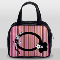 pink stripes - Classic Handbag (Two Sides)