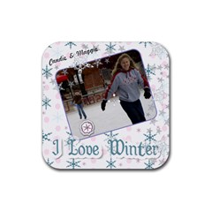 Candie & Maggie winter 2010 - Rubber Coaster (Square)