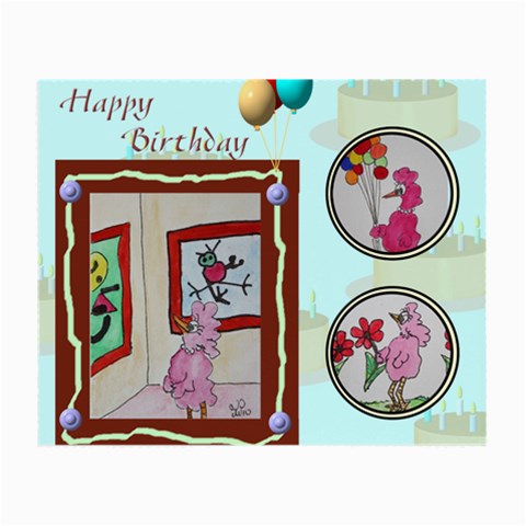 Happy Birthday Pink Bird By Trine Front