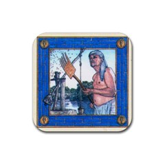 tigris-blu - Rubber Coaster (Square)