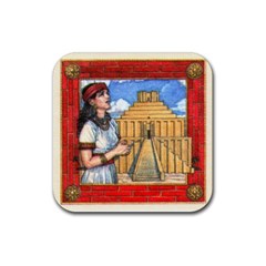 tigris-red - Rubber Coaster (Square)
