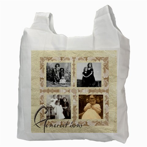 Heritage Generations Damask Recycle Bag Double Sided By Catvinnat Back