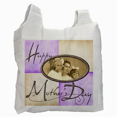 Happy Mothers Day Harlequin Recycle Bag 2 Sides By Catvinnat Front