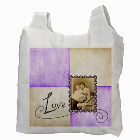 Happy Mothers Day Harlequin Recycle Bag 2 Sides By Catvinnat Back