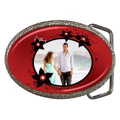 Flower red - Belt Buckle