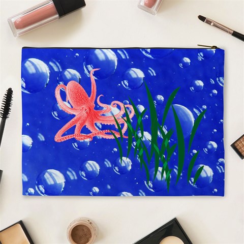 Remember The Sea Cosmetic Bag Xl By Elena Petrova Back