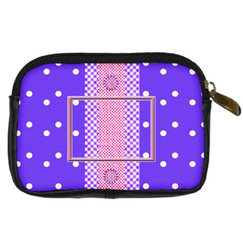 Purple Camera Leather Case By Daniela Back
