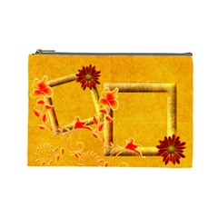 red-orange cosmetic bag L (7 styles) - Cosmetic Bag (Large)