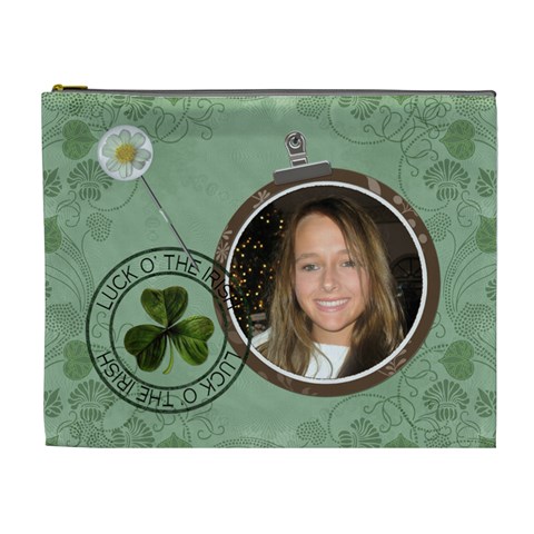 Luck O  The Irish Xl Cosmetic Bag By Lil Front