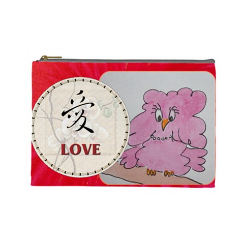 Pink Cosmetic Bag Love By Trine Front