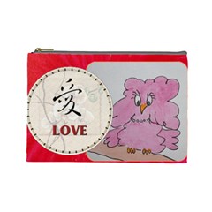 pink cosmetic bag LOVE - Cosmetic Bag (Large)